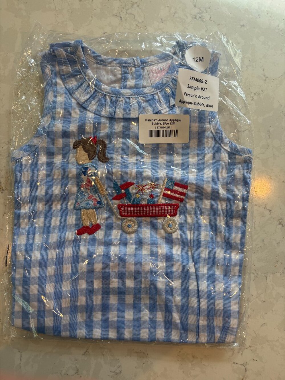 NWT Stitch Fish Parade'n Around Applique Bubble 12 months